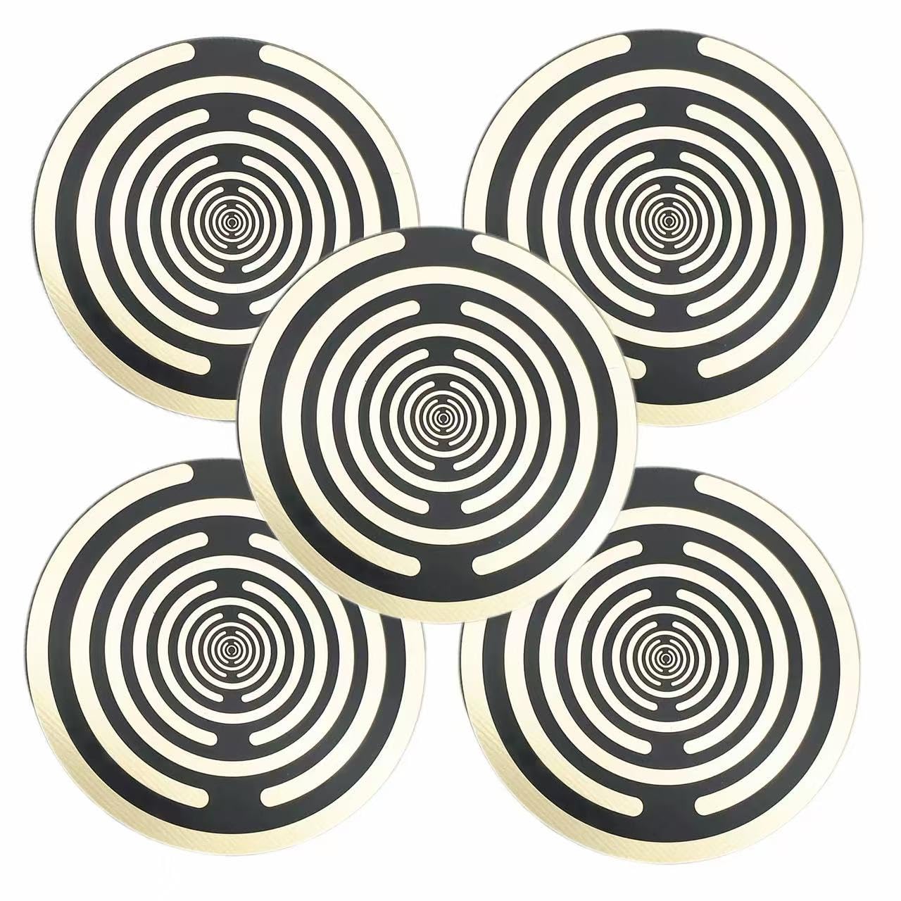 Lakhovsky MWO-Scheibe 10 Cm – 3er Set Vergoldete Multiwellen-Oszillator-Aufkleber, EMF-Schutz, Wasserbelebung & Harmonischer Ausgleich