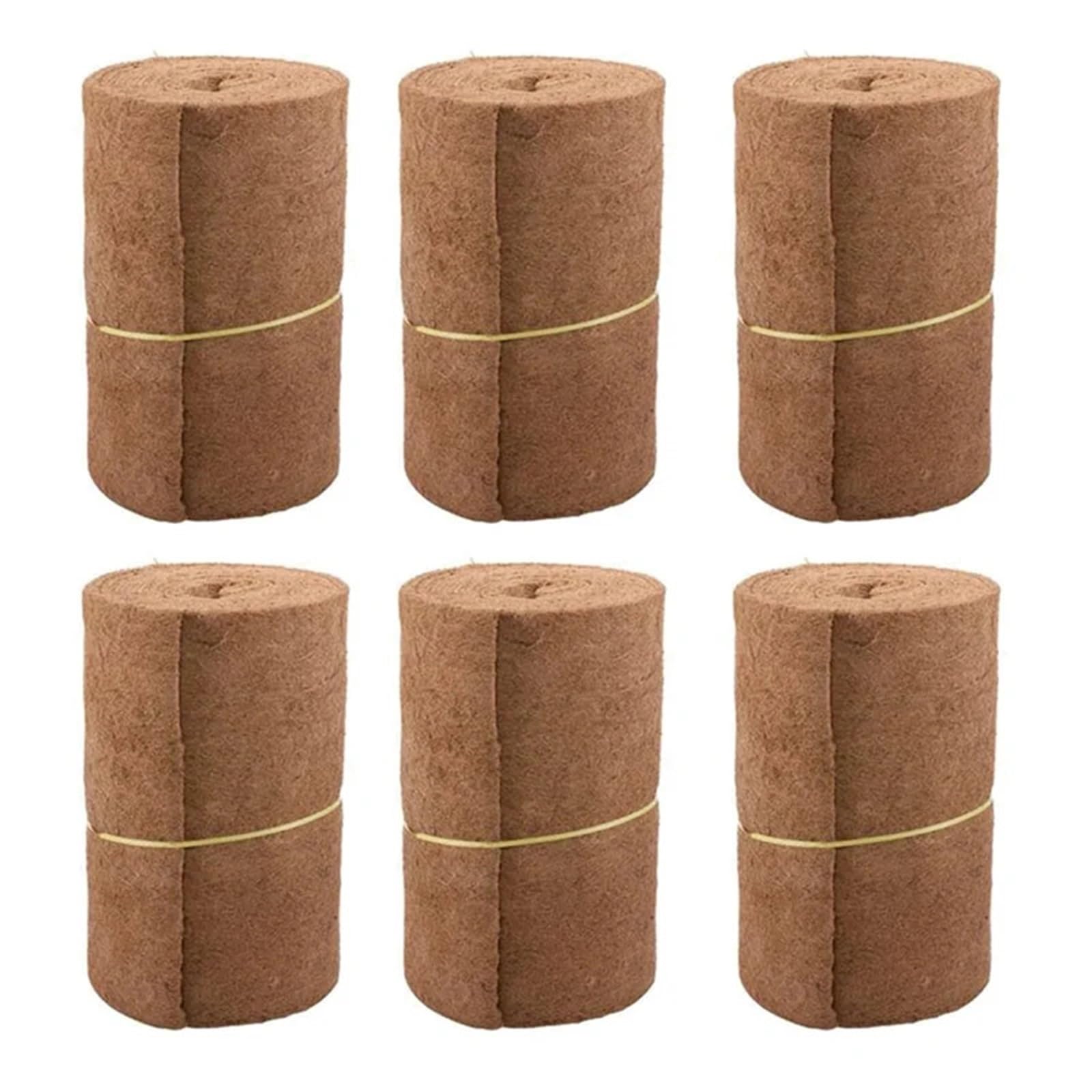 Kokosmatte 6er-Pack Blumentopfmatten (0,5 m x 1 m) aus Kokospalmenholz for Wandampeln und Gartenbedarf