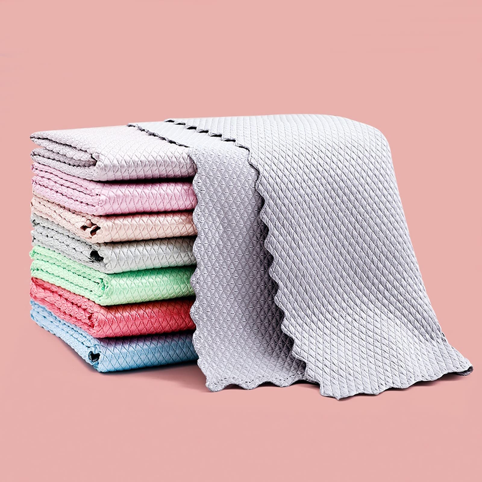 wolpin Microfiber Cleaning Cloths, 5 Pcs 25 x 25 cms Multi-Colour|Highly Absorbent, Lint and Streak Free, Multi -Purpose Wash Cloth for Kitchen, Car, Window, Stainless Steel, Silverware (B09SLP2T6Z) Amazon Price History, Amazon Price Tracker