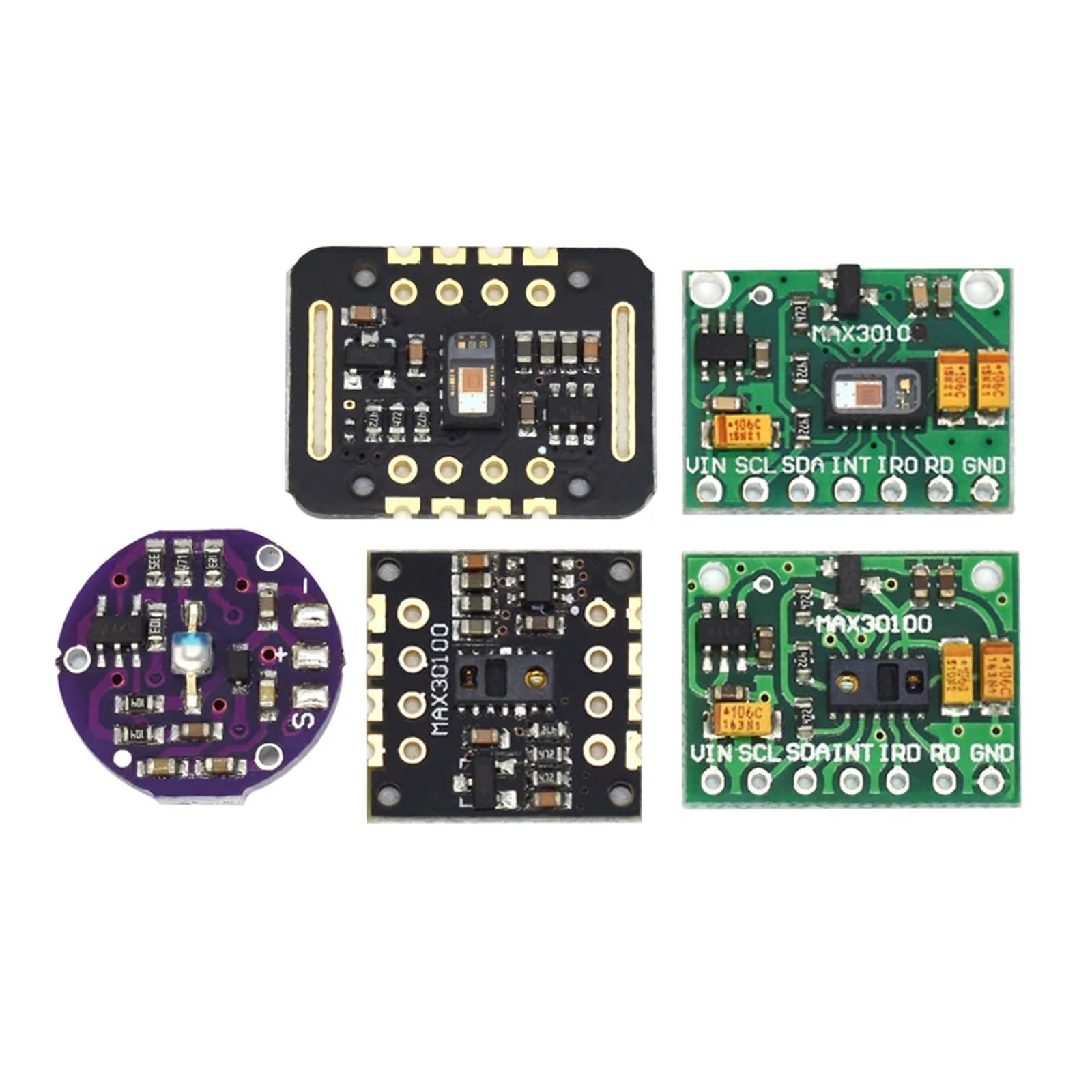 Módulo de sensor de frecuencia cardíaca MAX30100 MAX30102 Detección de pulsos Prueba de concentración de oxígeno en sangre para una potencia ultracable(MAX30102-B)