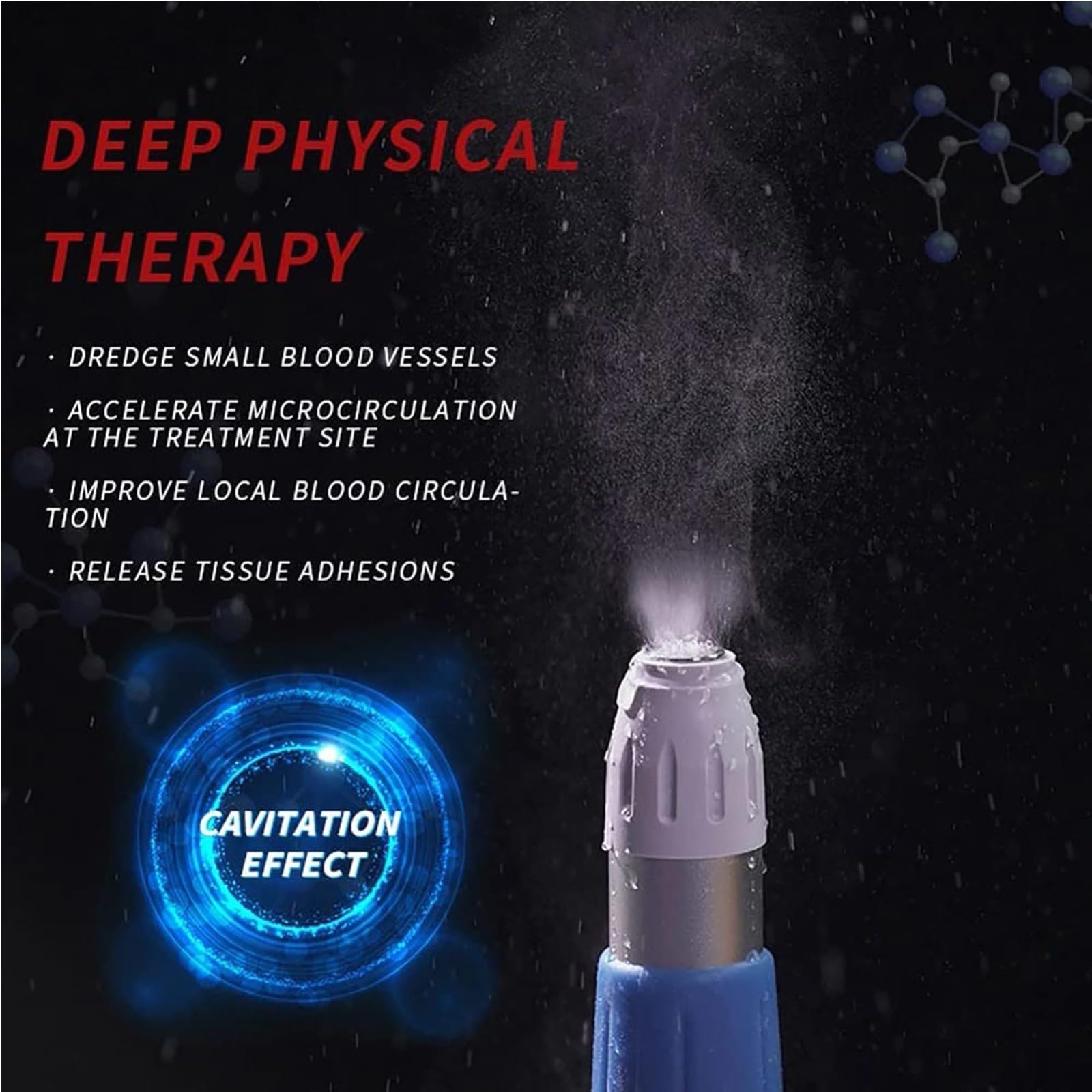 Stoßwellentherapie Gerät, Ballistisches Pneumatisches Extrakorporale Stoßwellentherapie Gerät ED Professionelle Stoßwellengerät für Therapie Schmerzlinderungsmassage und Erektile Dysfunktion