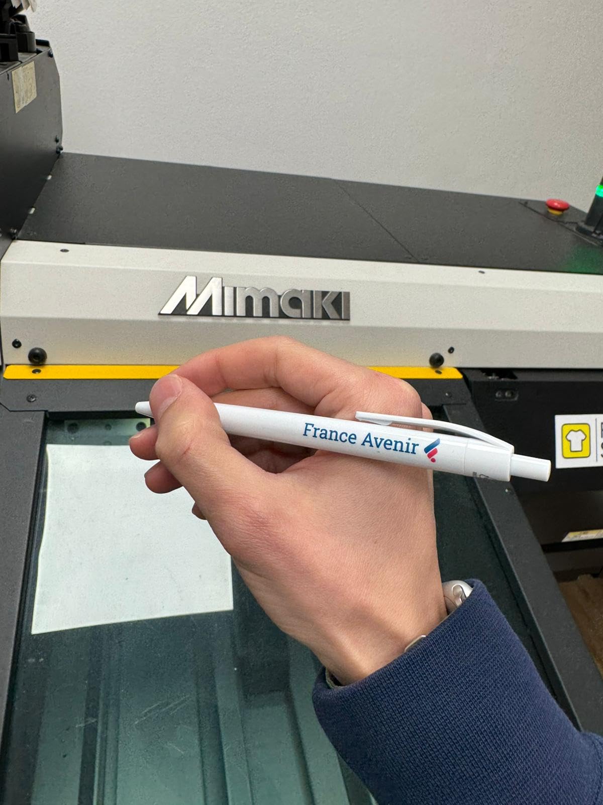 Generisch 100x Personalisierte Kugelschreiber mit Logo & Text Hochwertiger UV Druck Vollfarbig Werbekugelschreiber für Firmen Events & Geschenke (Weiß)