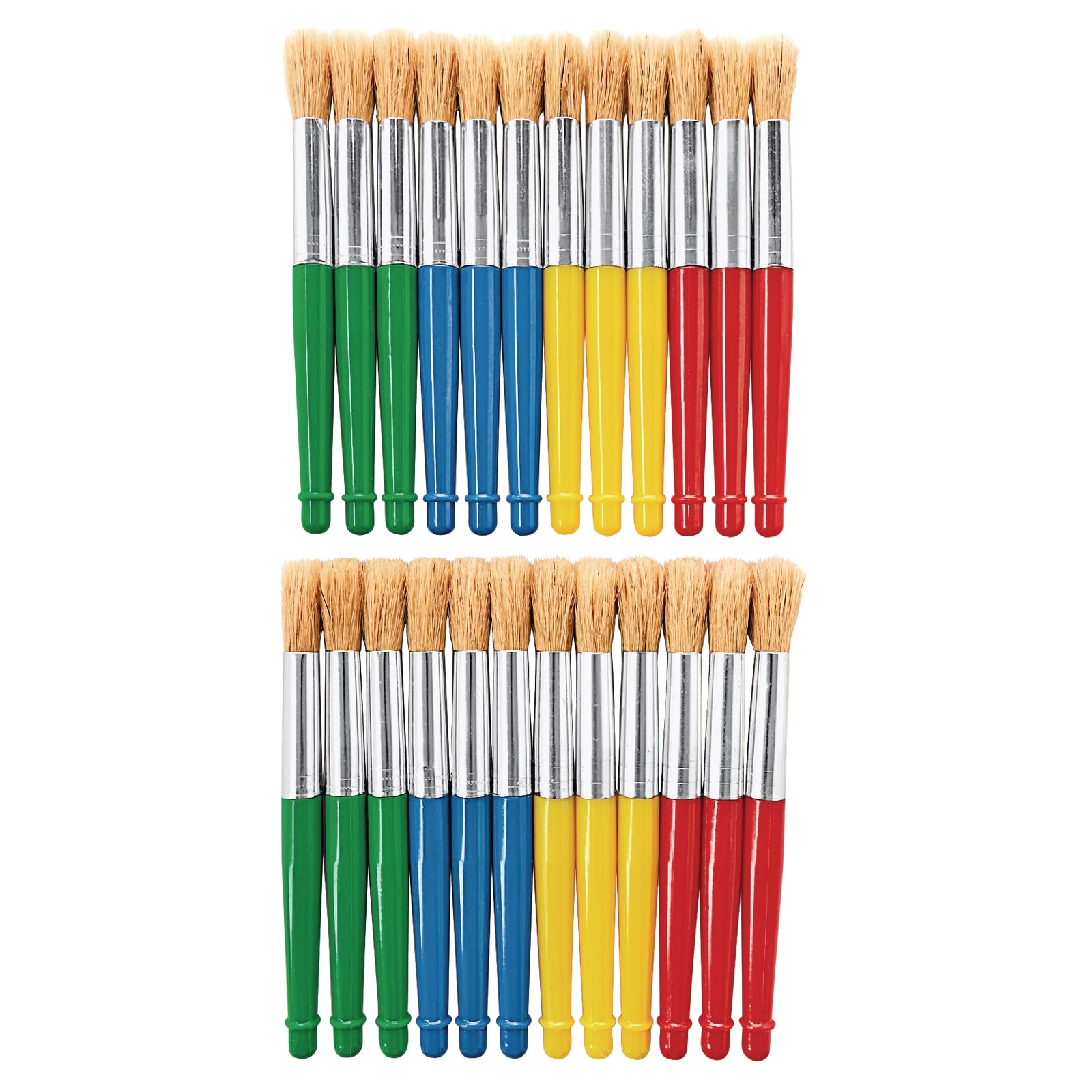 Colorations Plastic Jumbo Chubby Brushes, Set of 24, Kids Paint Brushes, Easy to use with All Kinds of Paint, Paint Brushes for Children, School Art Supplies, Art Supplies, Craft Projects