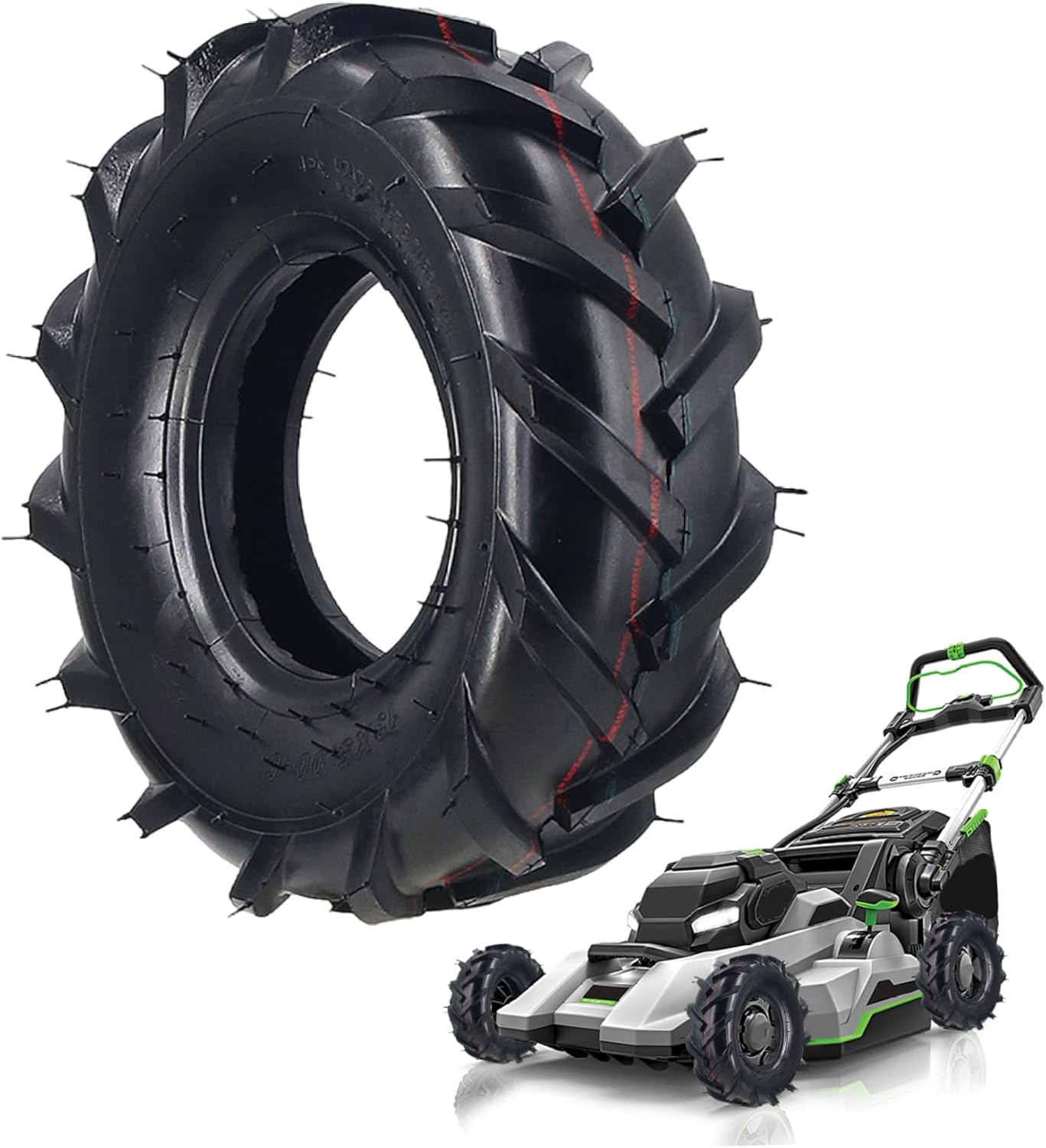 Lawn Mower Trailer Tires, 13x5.00-6 Lawn Mower Tires Practical Sturdy Replacement Parts for Garden Tractor, Golf Cart