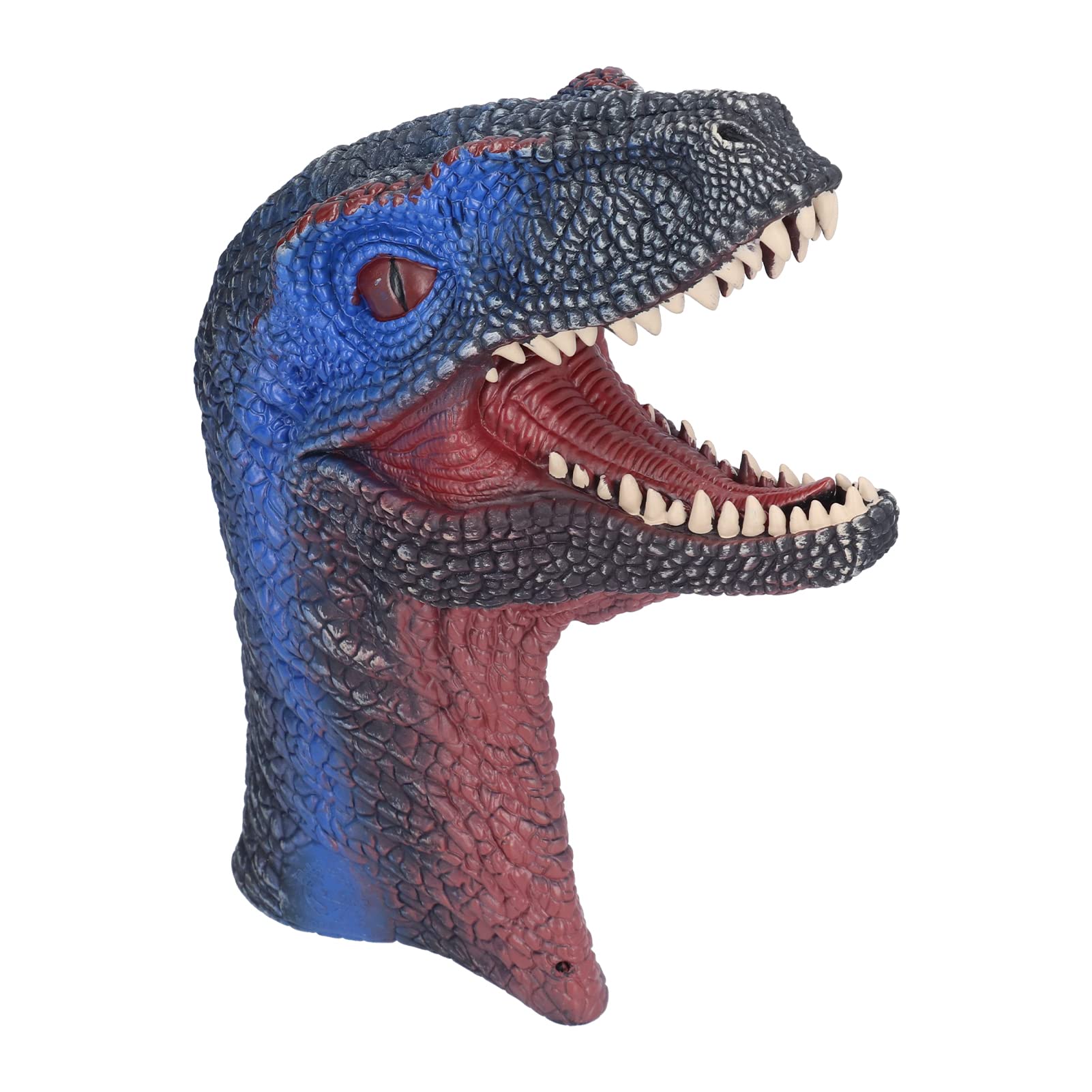 Hidyliu Burattino a Mano a Forma di Dinosauro, in Morbida Gomma Atossica, Giocattolo Interattivo per Bambini, con Bocca Controllabile Tramite Dito, Dipinto a Mano.