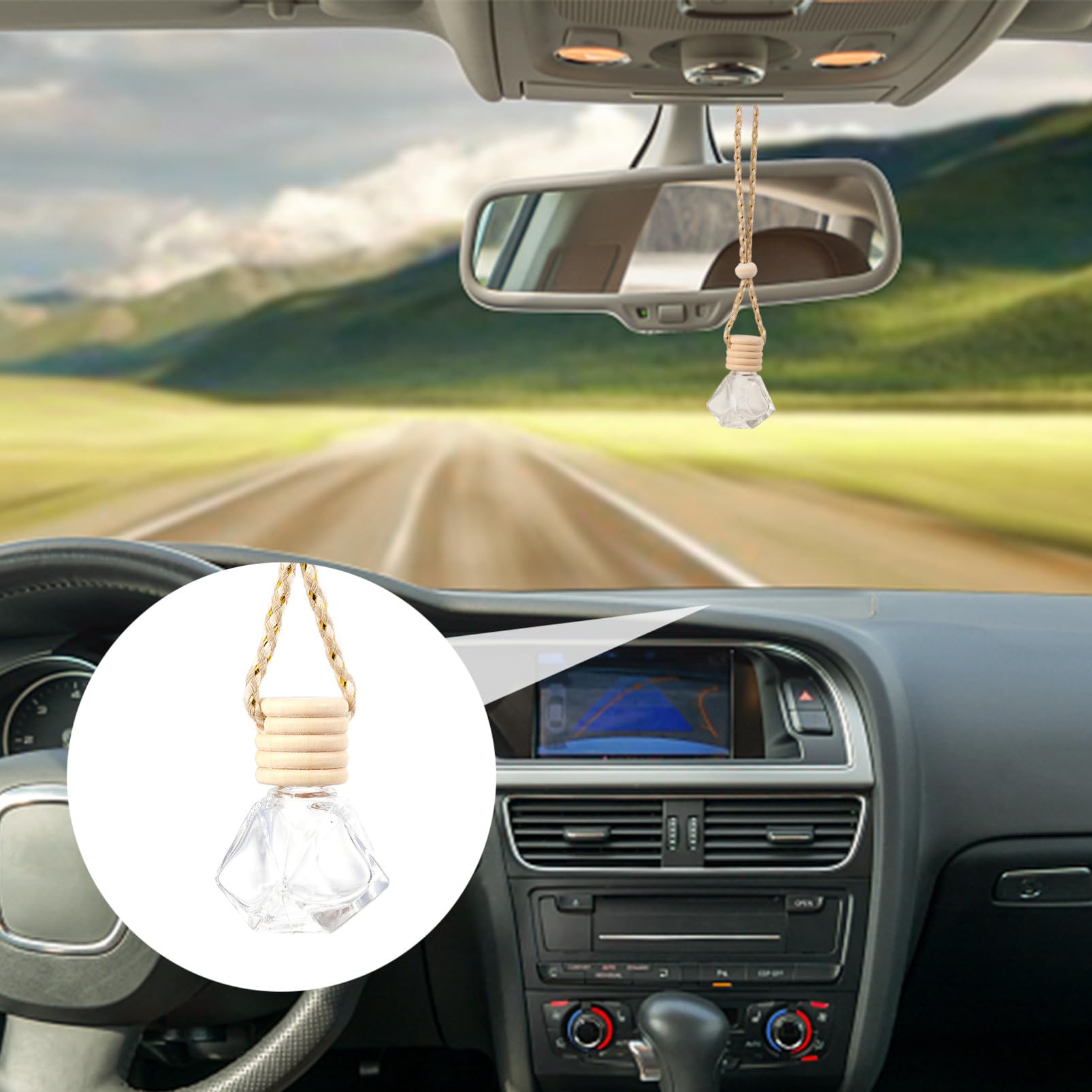 iplusmile 54stücke Teiliges Auto Parfüm-flasche Hängender Diffusor Für Auto-innenraum Aromatherapie Zubehör Für Ätherische Öle Und Düfte Stilvolle Autodekoration Und