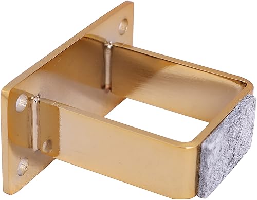 Miniatura 6 de 4 x 2 12 pulgadas, mini patas en forma de U, patas de mesa modernas de resistencia industrial, patas de gabinete en forma de U, juego de 4 (oro