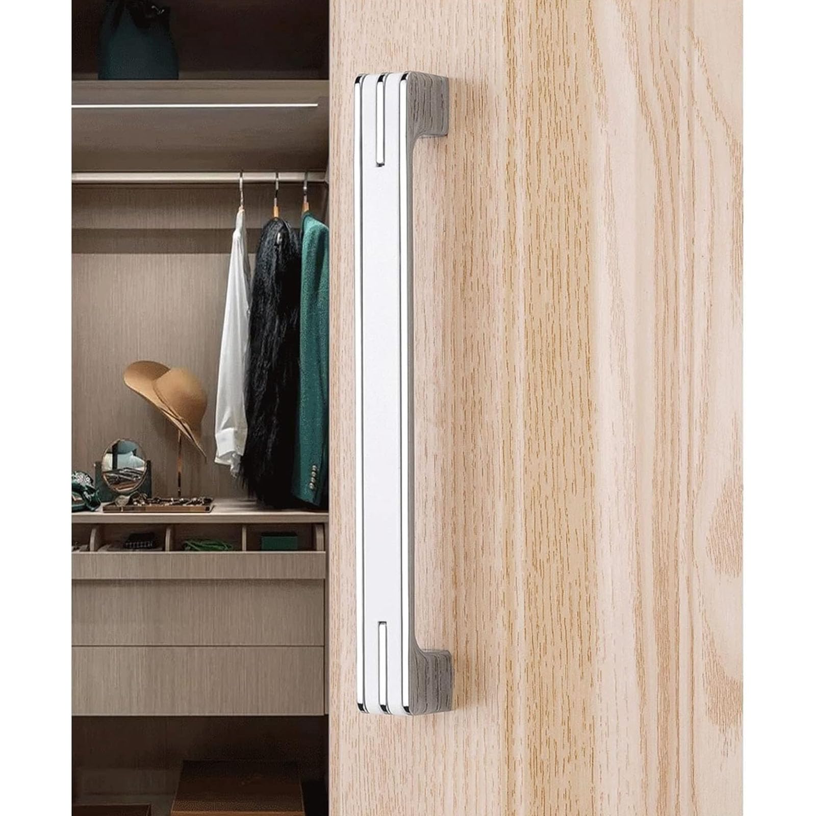 Picaporte Puerta Interior Pack De 2 Tiradores De Puerta En Acero Inoxidable  - ¡Moderniza Muebles Y Armarios! (3 Tamaños) Manetas Puertas Interior Casa, image size:1600x1600