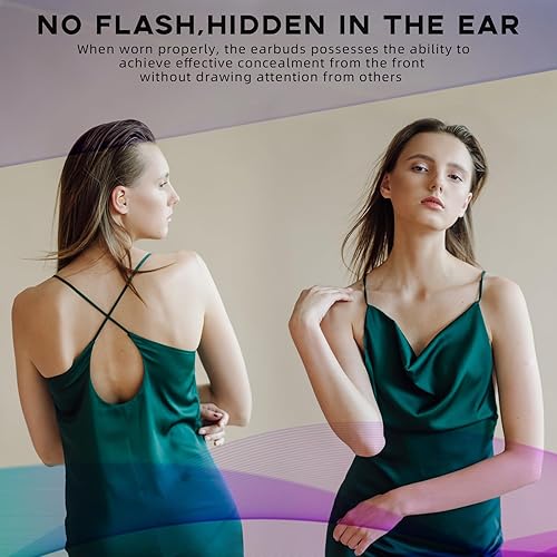 Miniatura 3 de Auriculares invisibles inalámbricos Bluetooth para dormir, auriculares ocultos para el trabajo, discretos, de perfil bajo, mini auriculares para
