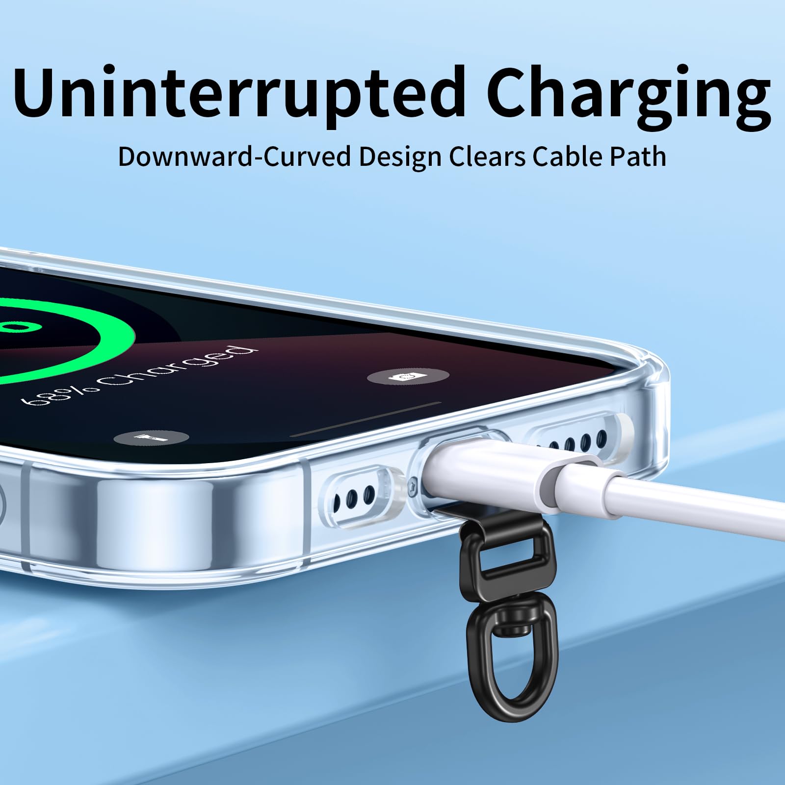 Amazon.com: saxsion 360° Rotating Phone Tether Tab & Lanyard Connector,  44lbs Stainless Steel Phone Clip, Universal Swivel Adapter for Straps,  No-Adhesive Case Insert (Rose Gold+Black) : Cell Phones & Accessories