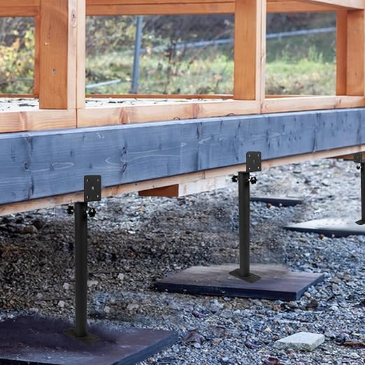 Kit de soportes para techo de pérgola 3 piezas negro miniatura 6