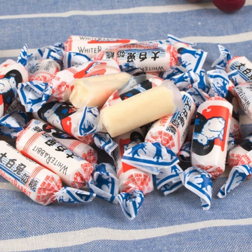 Conejo blanco Lechoso Dulces duros Caramelo Sabor lechoso fuerte Bocadillos casuales chinos (1000g)