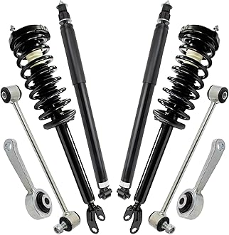 TRQ Front and Rear Suspension Kit Complete Strut & Coil Spring Assembly Shock Absorber Sway Bar Stabilizer Link Compatible with 03-11 Mercedes-Benz
