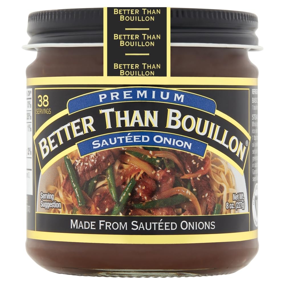 Better Than Bouillon Premium Base Paquete variado, 1 base de pollo asado, 1 base de carne asada, 1 base de ajo asado, 1 base de cebolla salteada, tarros de 8 onzas (paquete de 4)