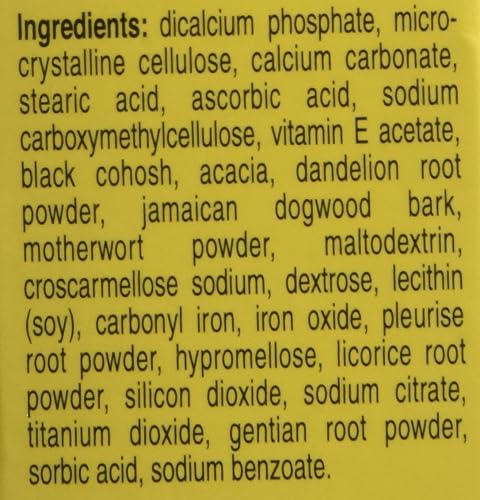 Miniatura 6 de Lydia Pinkham Tabletas de suplemento de hierbas para la menstruación y la menopausia, 72 unidades