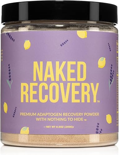 Naked Recovery - Suplemento de hongos en polvo - Melena de leones, Cordyceps, Reishi, cerezas agrias, bálsamo de limón, fórmula de bienestar