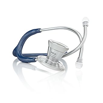 MDF ProCardial Core Lightweight Titanium Dual Head Stethoscope - with Titanium Chestpiece and Headset - (Navy Blue (Abyss)) (MDF797T-04)