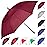 MRTLLOA Extra Large Burgundy Golf Umbrella, 54/62/68/72 Inch Automatic Open, Oversize Double Canopy Vented Windproof Waterproof Sports Umbrellas for Rain(72 Inch Burgundy)