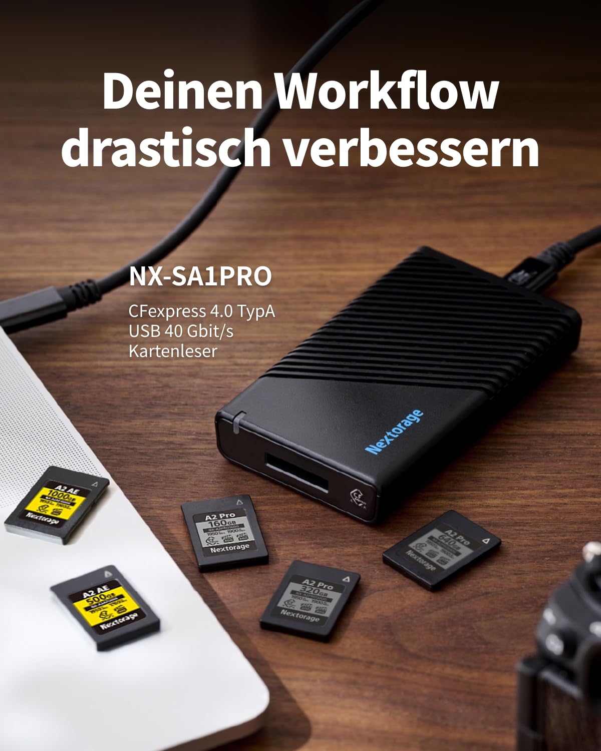 Nextorage CFexpress 4.0 Typ A Karte 500GB, japanische speicherkarte datenspeicher CF Express Type A, Kamera Zubehör für Sony, A2AE NX-A2AE500G