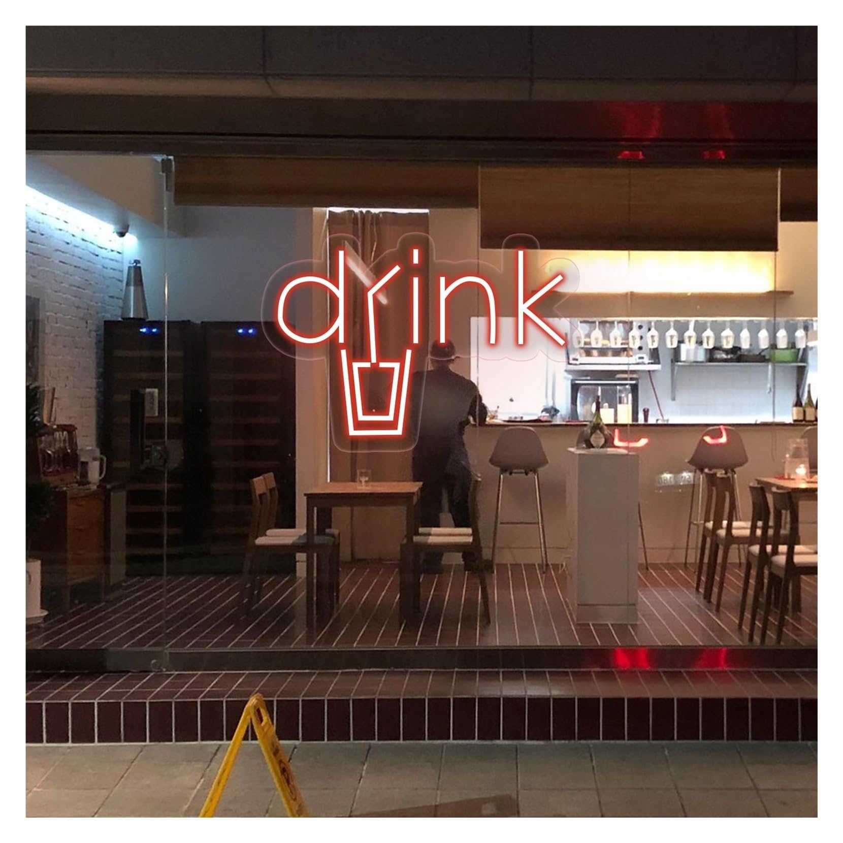 RONGCH Hanging Art Signs Drink with Cup & Straw Neon Sign,Suitable for Milk Tea Shop Wall Decor with Dimmable 28cmx40cm(E)