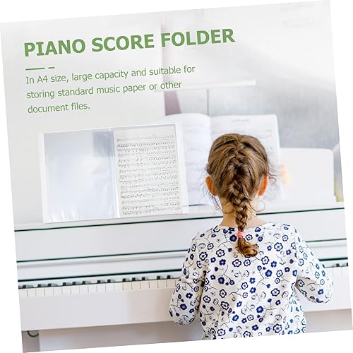 Miniatura 6 de Parliky Carpeta de partituras para libros Accesorios para estanterías Carpetas de plástico Carpeta de música Organizador de archivos Organizador de