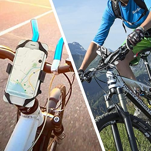 Miniatura 4 de YanHLQJY Soporte de teléfono para motocicleta, soporte de teléfono para bicicleta, soporte universal para teléfono de bicicleta, soporte ajustable