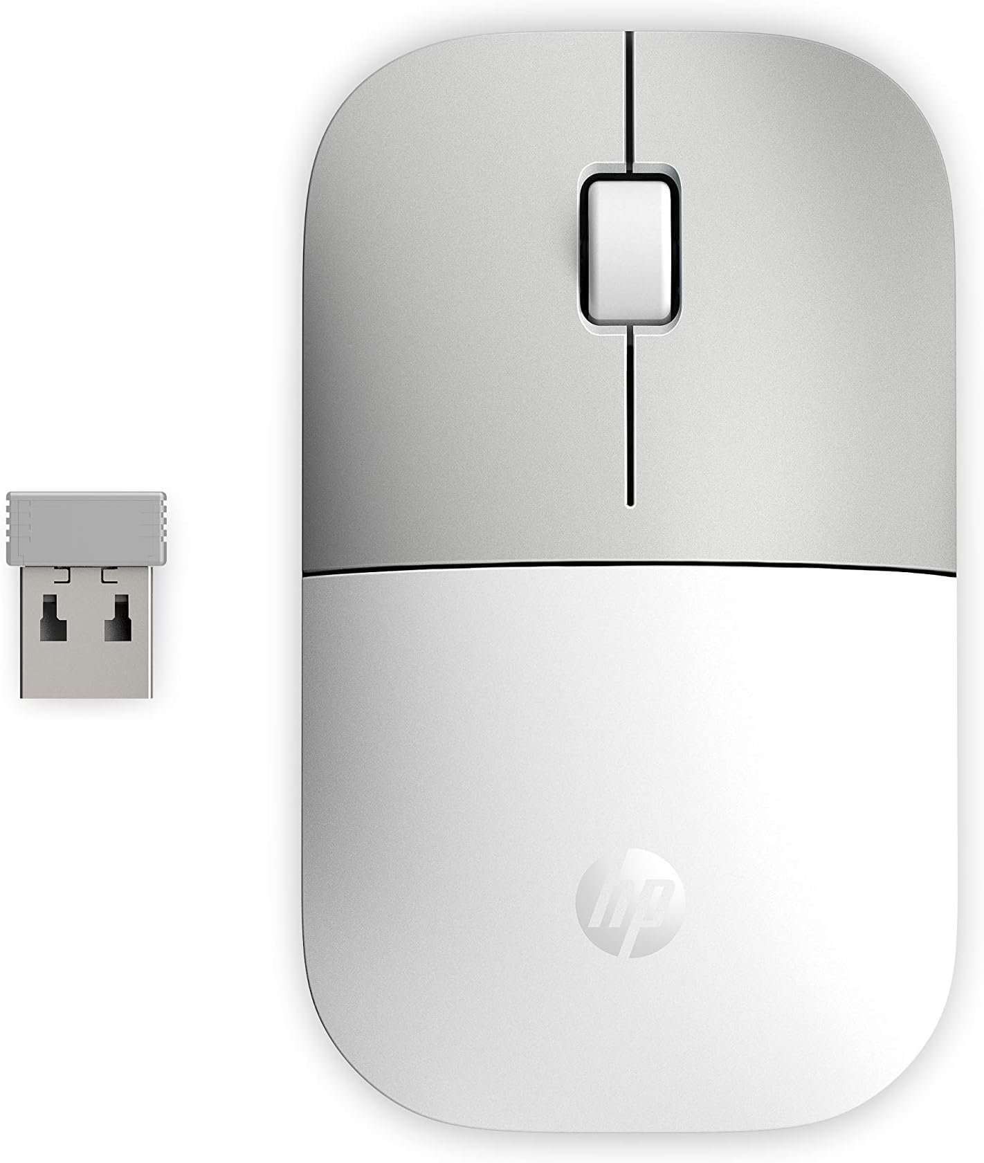 Z3700 G2 Wireless Mouse - White, Sleek Portable Design fits Comfortably Anywhere, 2.4GHz Wireless Receiver, Blue Optical Sensor, for Wins PC, Laptop, Notebook, Mac, Chromebook (681S1AA#ABL)