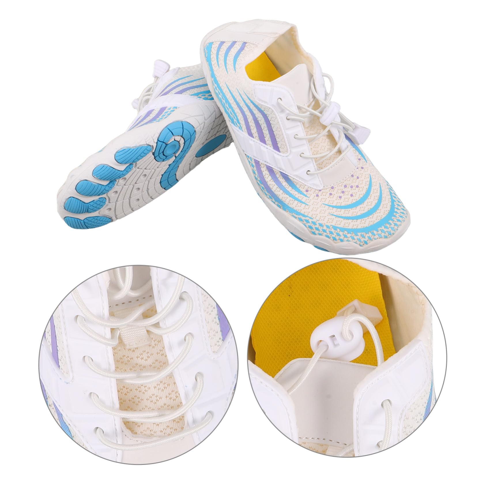 Scarpe da Acqua Unisex Asciugatura Rapida Antiscivolo Scarpe Barefoot da Spiaggia Fiume Trekking Piscina Surf con Suola in Gomma per Camminata su Terreni Bagnati