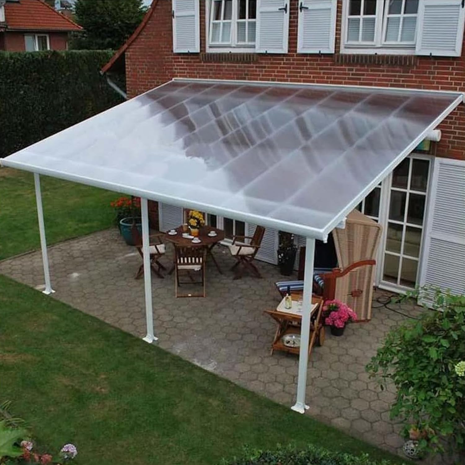 Toit de support de plante transparent pour aménager votre serre de jardin
