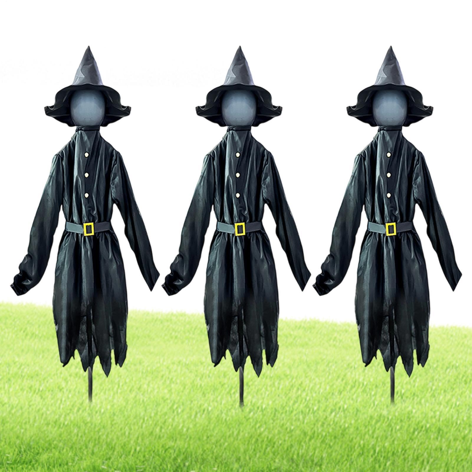 Dekoracje Czarownicy Na Zewnątrz Halloweenowa wodoodporna dekoracja | Straszna Figurka Imprezowa LED 150 cm Wewnętrzna Do Ogrodu Na Podwórko Patio Trawnik Przed Drzwi We