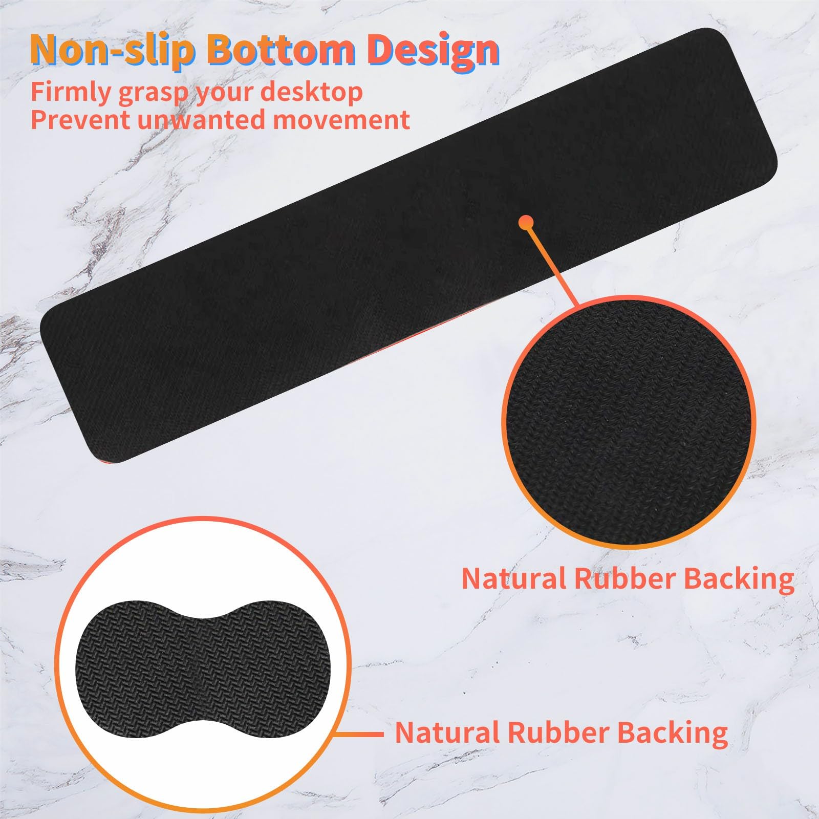 Alfombrilla para mouse con reposamuñecas + reposamuñecas para teclado + alfombrilla de mouse para juegos + posavasos, juego de almohadillas ergonómicas de espuma viscoelástica con fácil escritura y