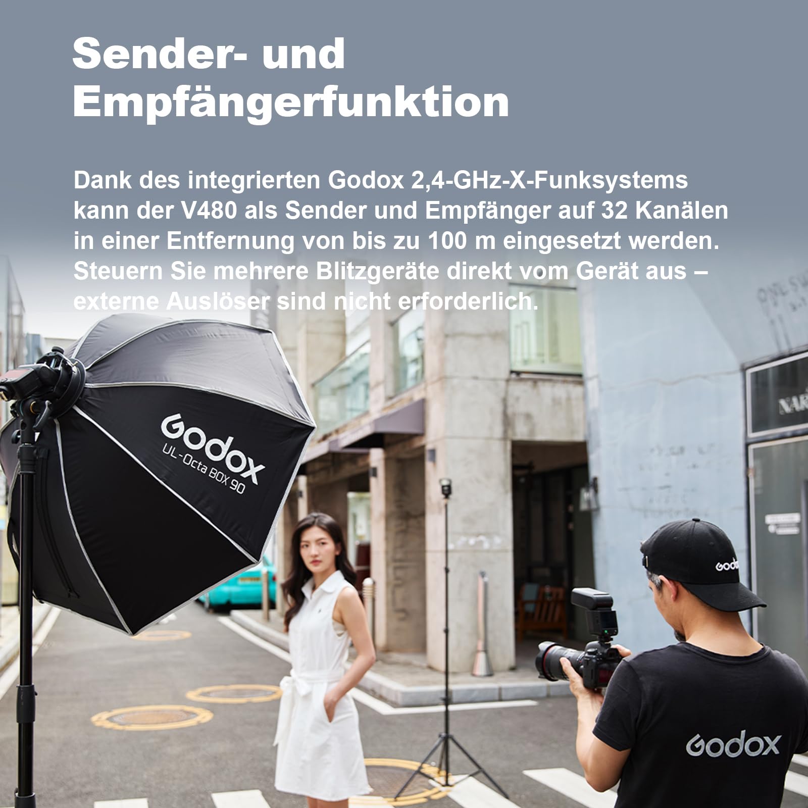 Godox V480 S Blitz für Sony Kameras,V480-S TTL Kamerablitz mit Diffusor und Touchscreen,GN50 1/8000 HSS 7.2 V/2200 mAh Akku,V480S Godox Blitz Kompatibel mit Sony Alpha A9 III a7III a6700 a6400 ZV-E10