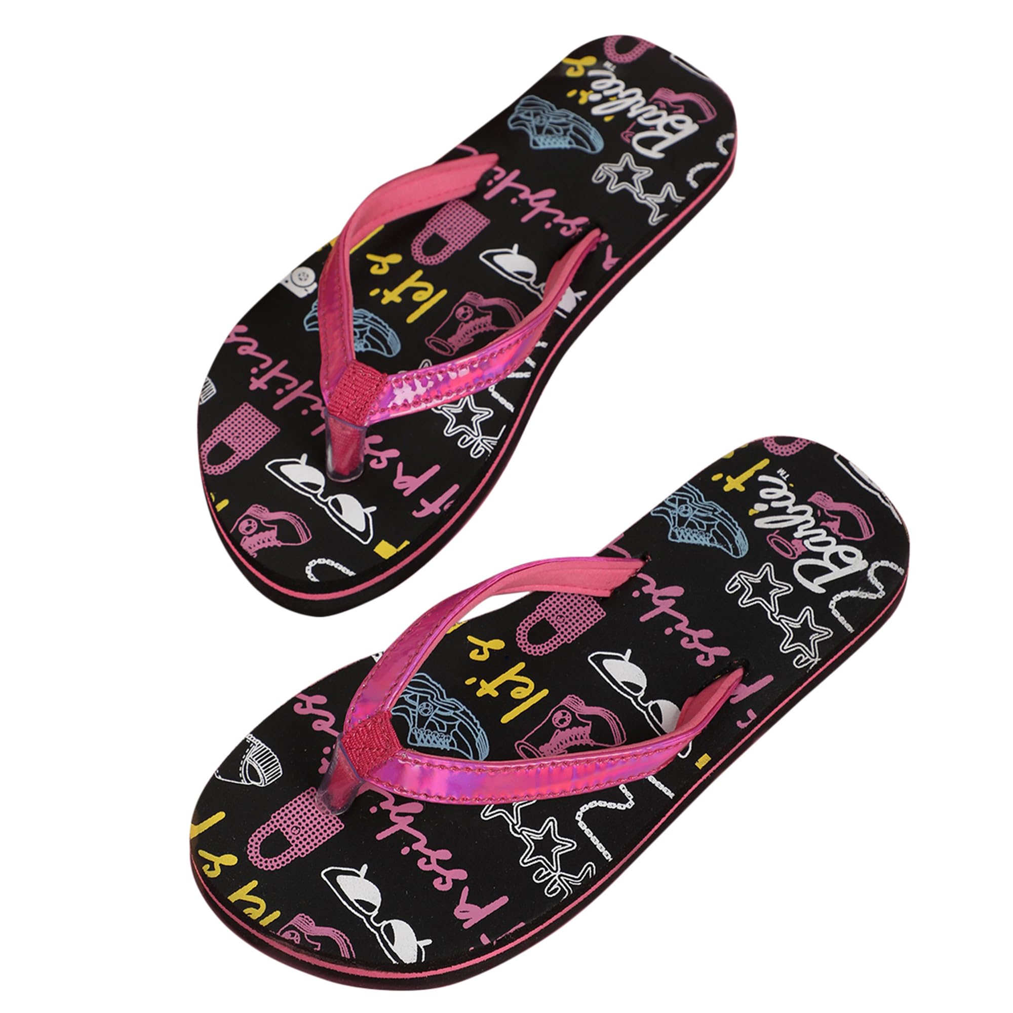 Kidsville Kids Girls Barbie Printed Black Flip-Flops (B0D3F22SXX) Amazon Price History, Amazon Price Tracker