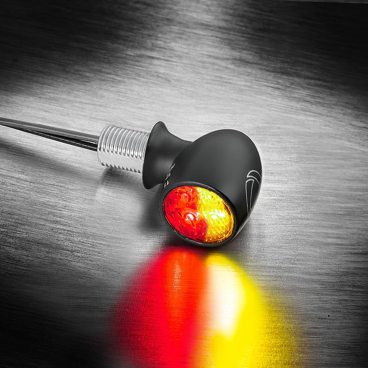 ZIEGER Kellermann Atto DF LED Mini Blinker, schwarz, Paar | Integriertes Rücklicht, Integriertes Bremslicht