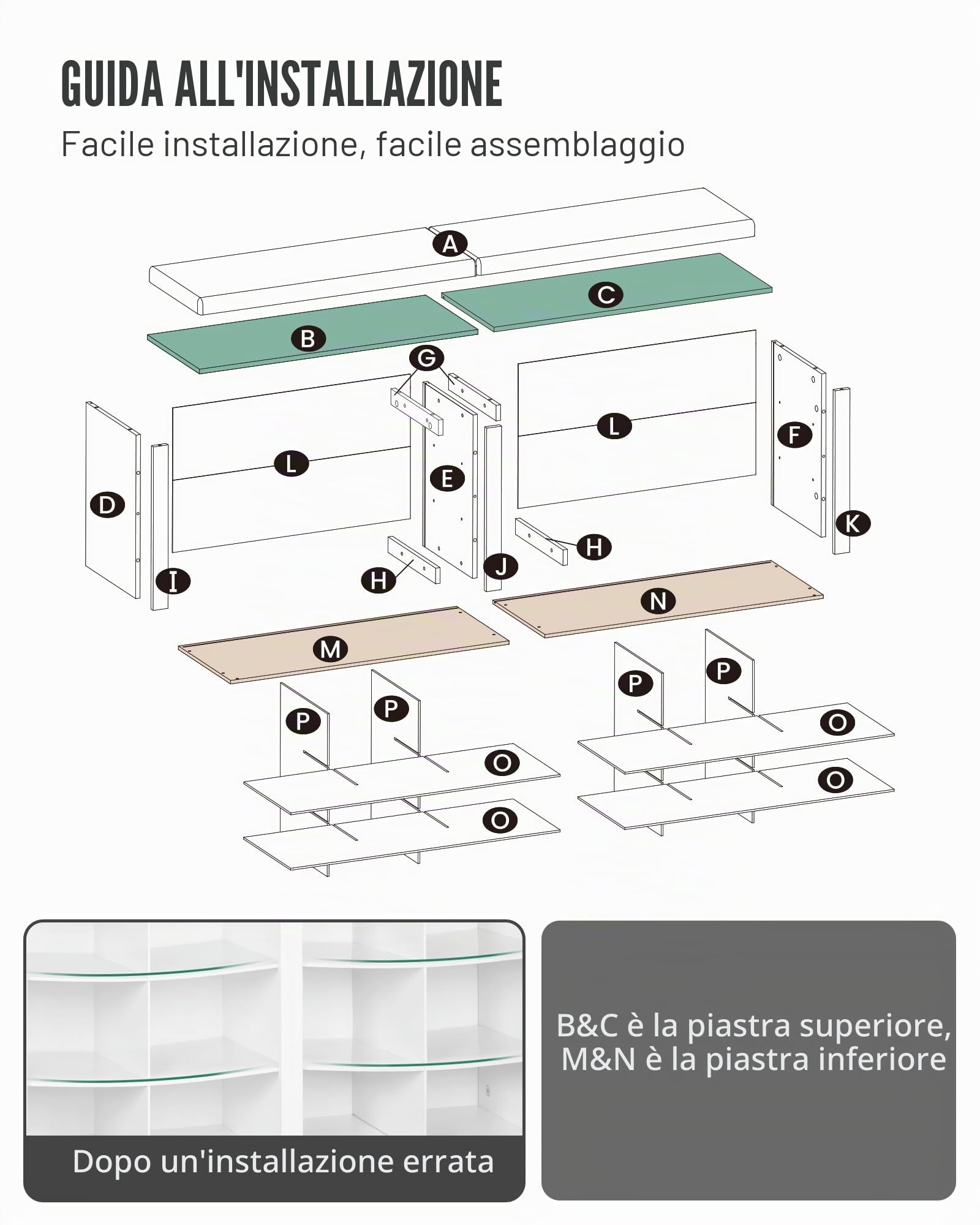 Hzuaneri Panca Scarpiera, 150 cm (w) scarpiera ingresso con Seduta Imbottita e 18 Scomparti, 30 x 150 x 48 cm, per Ingresso, Corridoio, Soggiorno, Camera da letto, Bianco e Grigio SB25703GY
