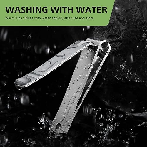 Miniatura 6 de BALUCA Cortaúñas de hoja recta resistente para uñas gruesas de los pies, cortaúñas profesionales de acero inoxidable para uñas de los pies,