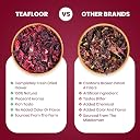 TEAFLOOR Premium Hibiscus Tea 50g | Natural Herbal Tea for SKIN GLOW, Heart Health & Immunity | Caffeine-Free & Antioxidant Rich | Pure Dried Hibiscus Flower gallery image