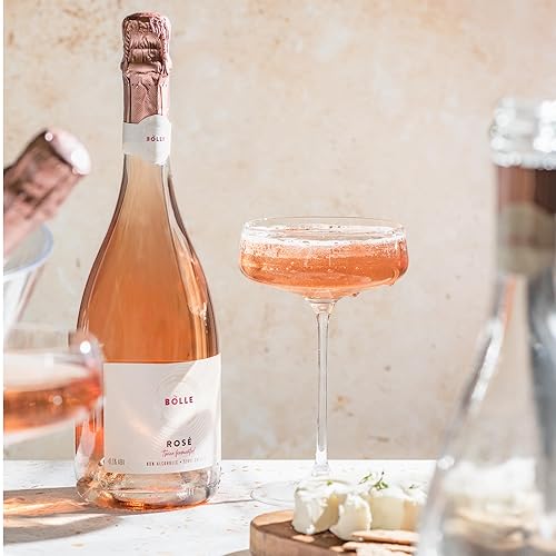 Miniatura 5 de BOLLE Vino espumoso rosado 0.5% sin alcohol, bajo en calorías, vegano, sin gluten, 26.4 fl oz (25.4 fl oz)