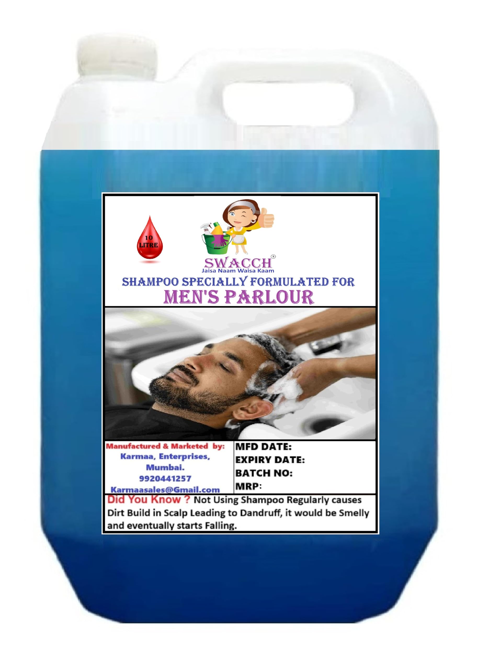 swacch Hair Shampoo For Men's Parlour (10 Litre) Lavender-image-46