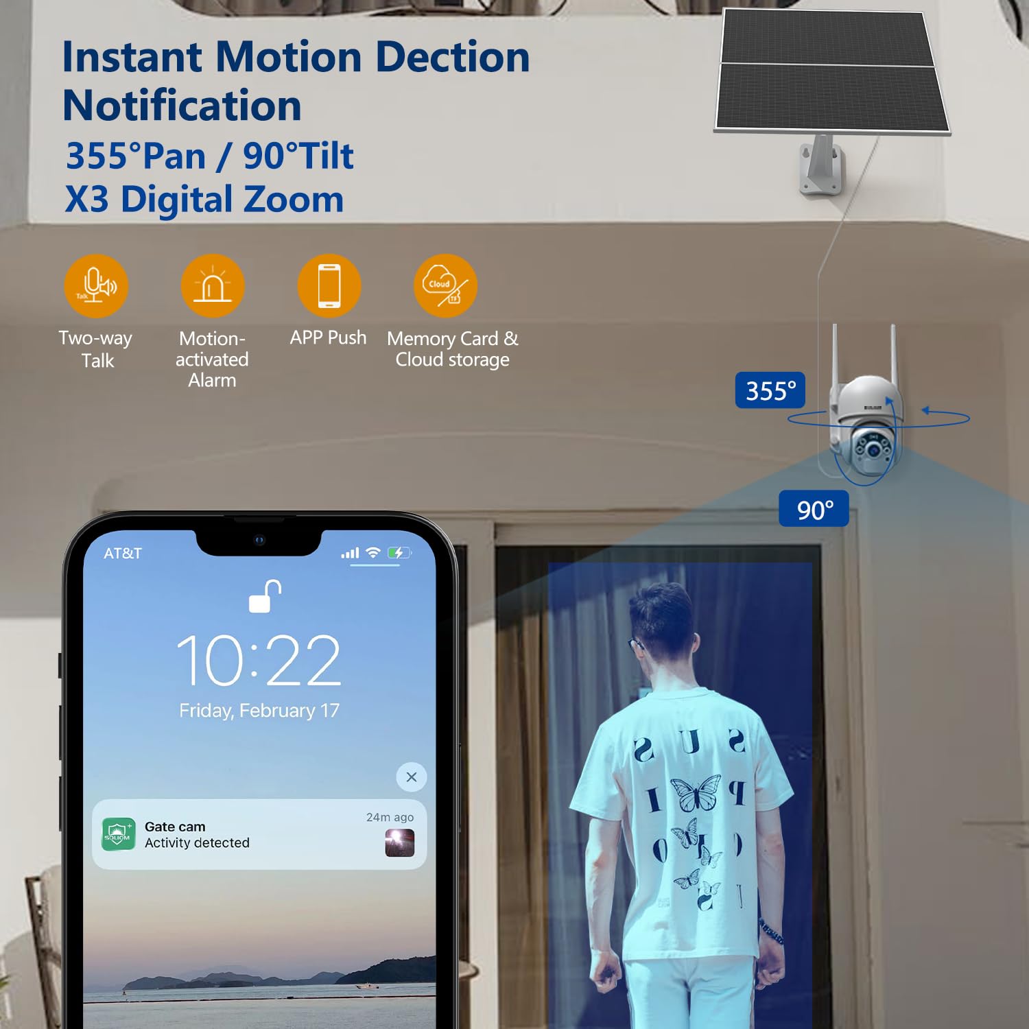 Imou 2K Wireless Solar WiFi Surveillance Camera – Met Solar Panel – Wifi – Outdoor – Buiten Camera – Wit – Beveiligings Camera – Tot Max 256GB Micro SD (niet inbegrepen) – Mayooo's