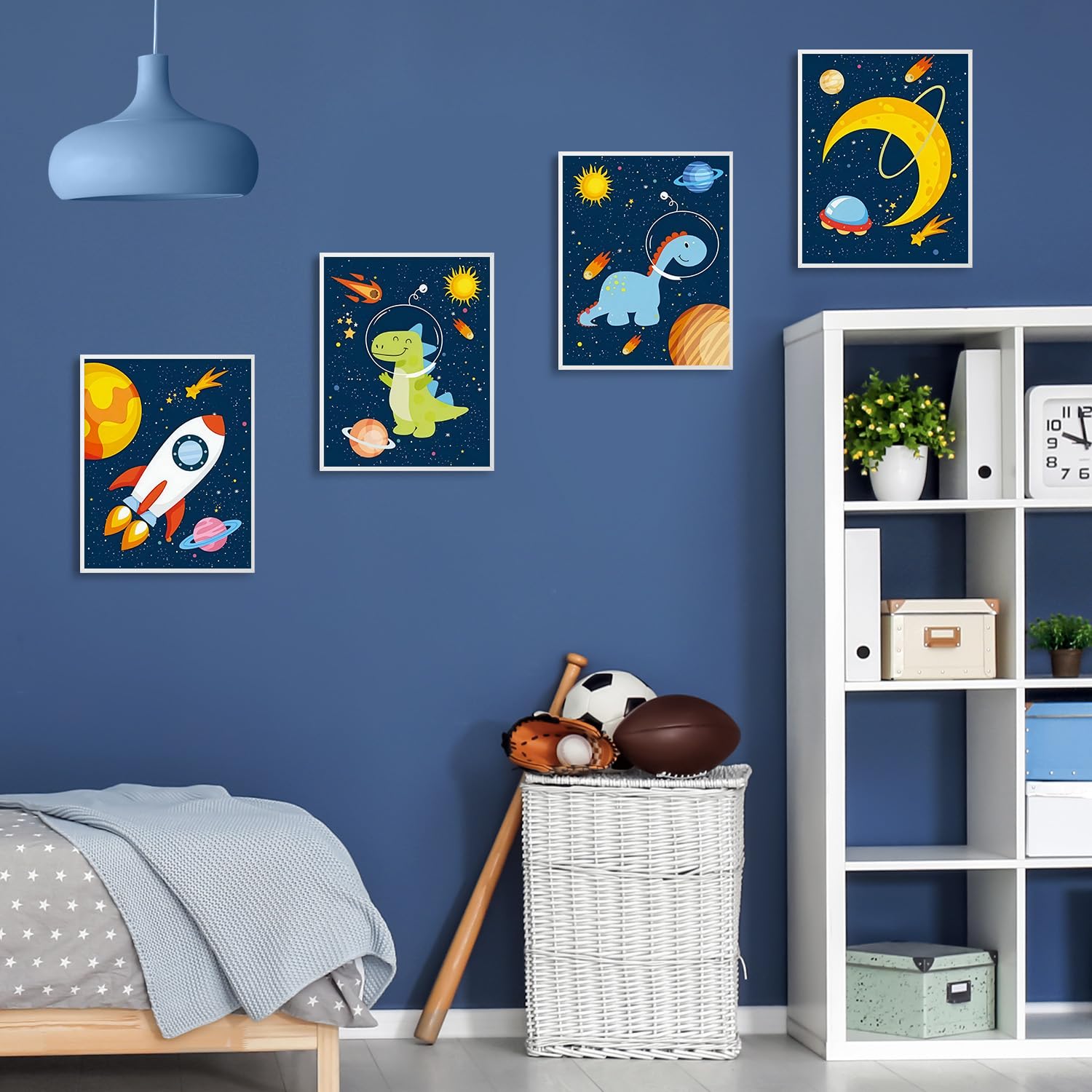 Posters Dinosaures Pour Enfant – Lot De 4 Affiches 20x25 Cm Sans Cadre – Décoration Chambre Bébé Garçon - 13