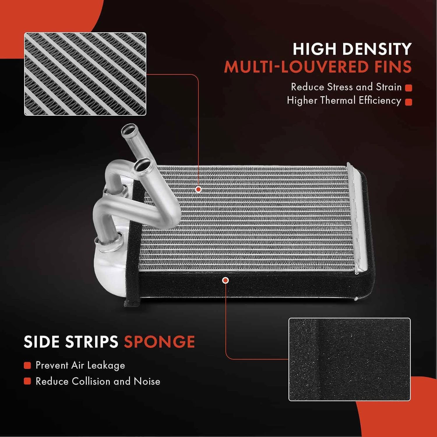 A-Premium Front HVAC Heater Core Compatible with Chevrolet Blazer 1998-2005, S10 1998-2004 & GMC Jimmy 1998-2001, Sonoma 1998-2004 & Isuzu Hombre 1998-2000 & Oldsmobile Bravada 1998-2001