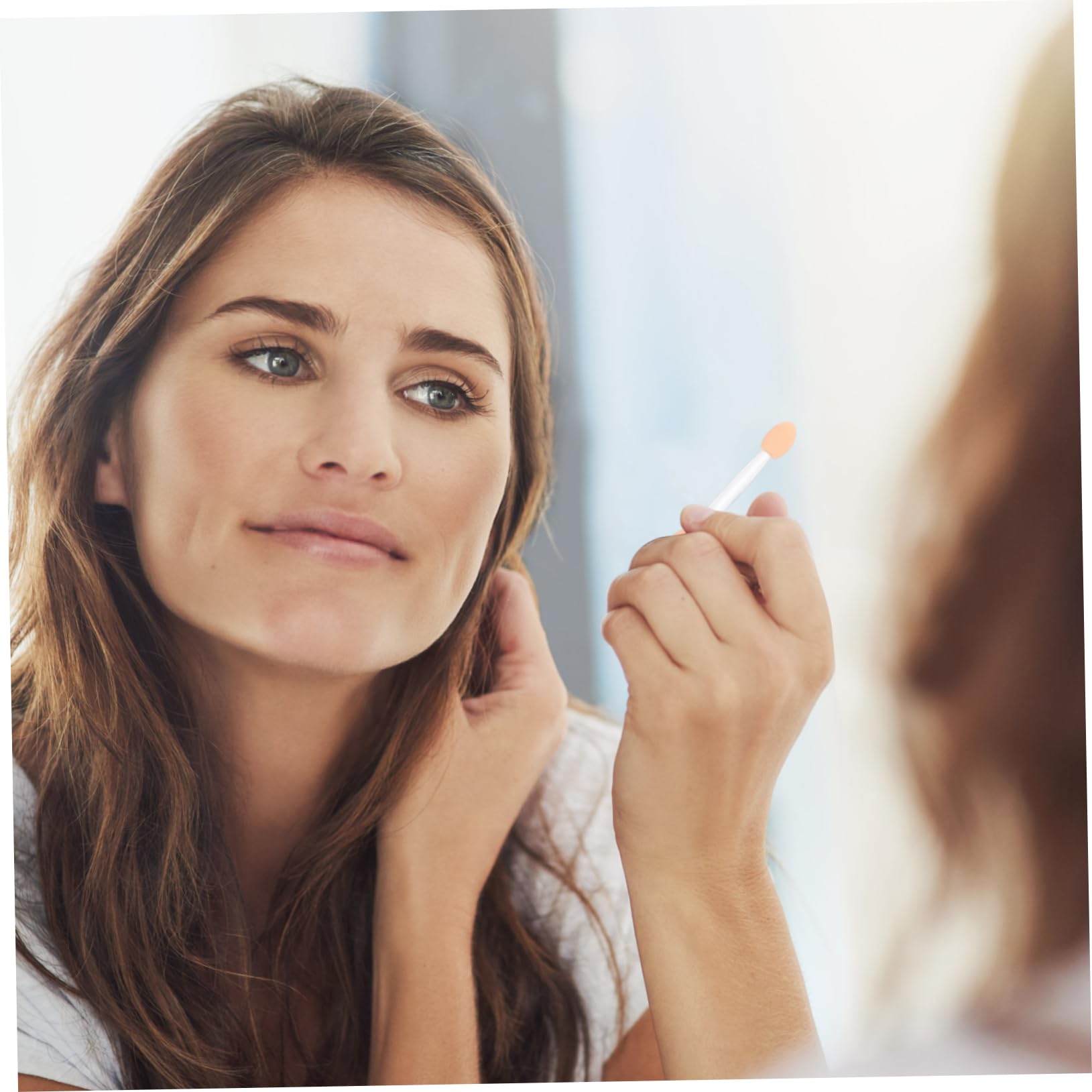 SOESFOUFU Eyeshadow Brush Applicators 50pcs Double-sided Makeup Brushes Sponge Makeup Applicator