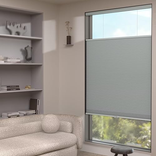 Miniatura 7 de Persianas celulares MYshade personalizadas, persianas opacas para ventanas, de arriba abajo, abajo y hacia arriba (TDBU persianas celulares para el