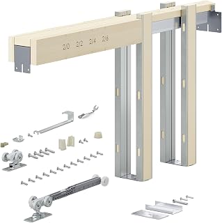 SMARTSTANDARD 32"x80" Pocket Door Frame Kit for 24"-32" Wide Door, 120LBS