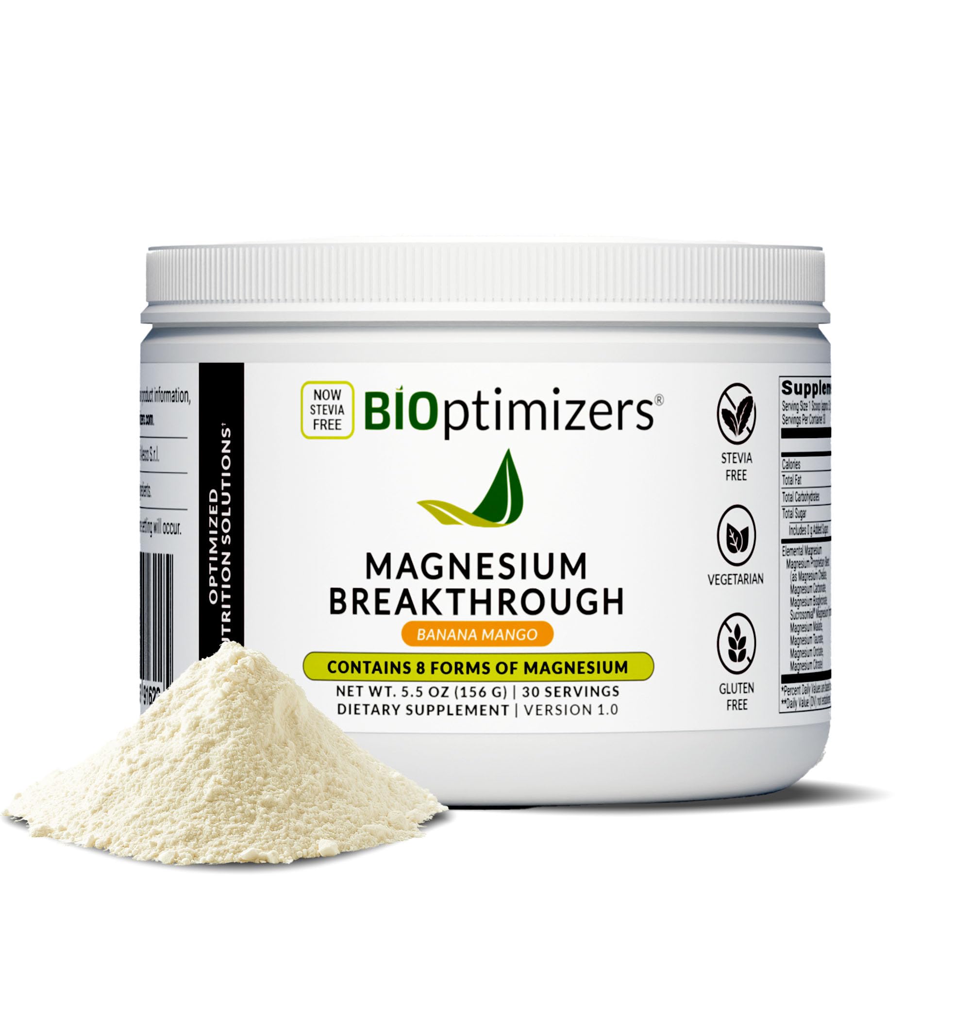 Magnesium Breakthrough Drink - 8 Forms of Magnesium, Electrolytes, Sleep Health, Stress, Muscle Recovery, Heart Support | Glycinate, Citrate, Malate- Banana Mango