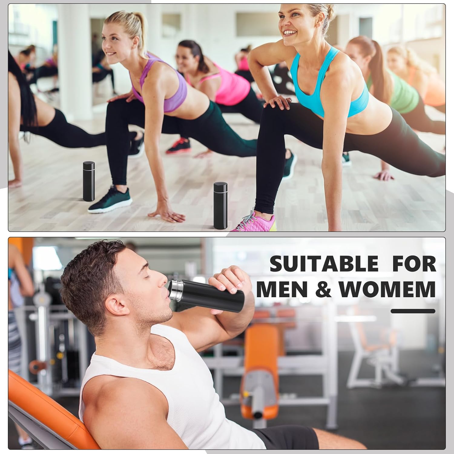 Vesici Mini Water Bottles 4.4 oz Cute Small Insulated Stainless Steel Purse Water Bottles Pocket Slim Flask Keeps Drink Cold and Hot for Women Lunch Bag Coffee(Black,2 Pack) - Image 6