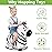 iPlay, iLearn Bouncy Pals Zebra Hopping Horse, Plush Inflatable Animal Hopper, Indoor n Outdoor Ride on Jumping Bounce Toys, Birthday Gift for 18 Months 2 3 4 5 Year Old Kids Toddlers Boys Girls