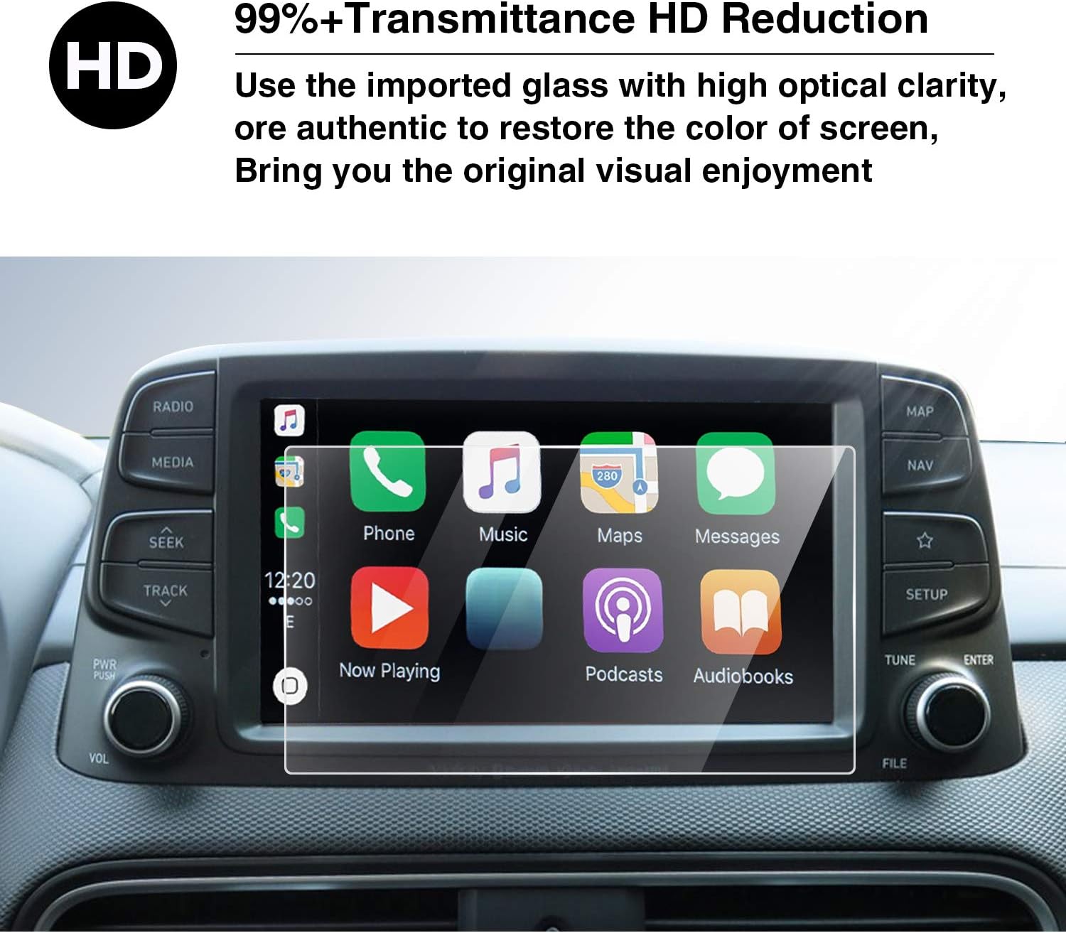 yee pin 2020 kona 7 in touch screen protector for 2020 2021 kona sel 2018 2019 kona bluelink center control touch screen car navigation display glass