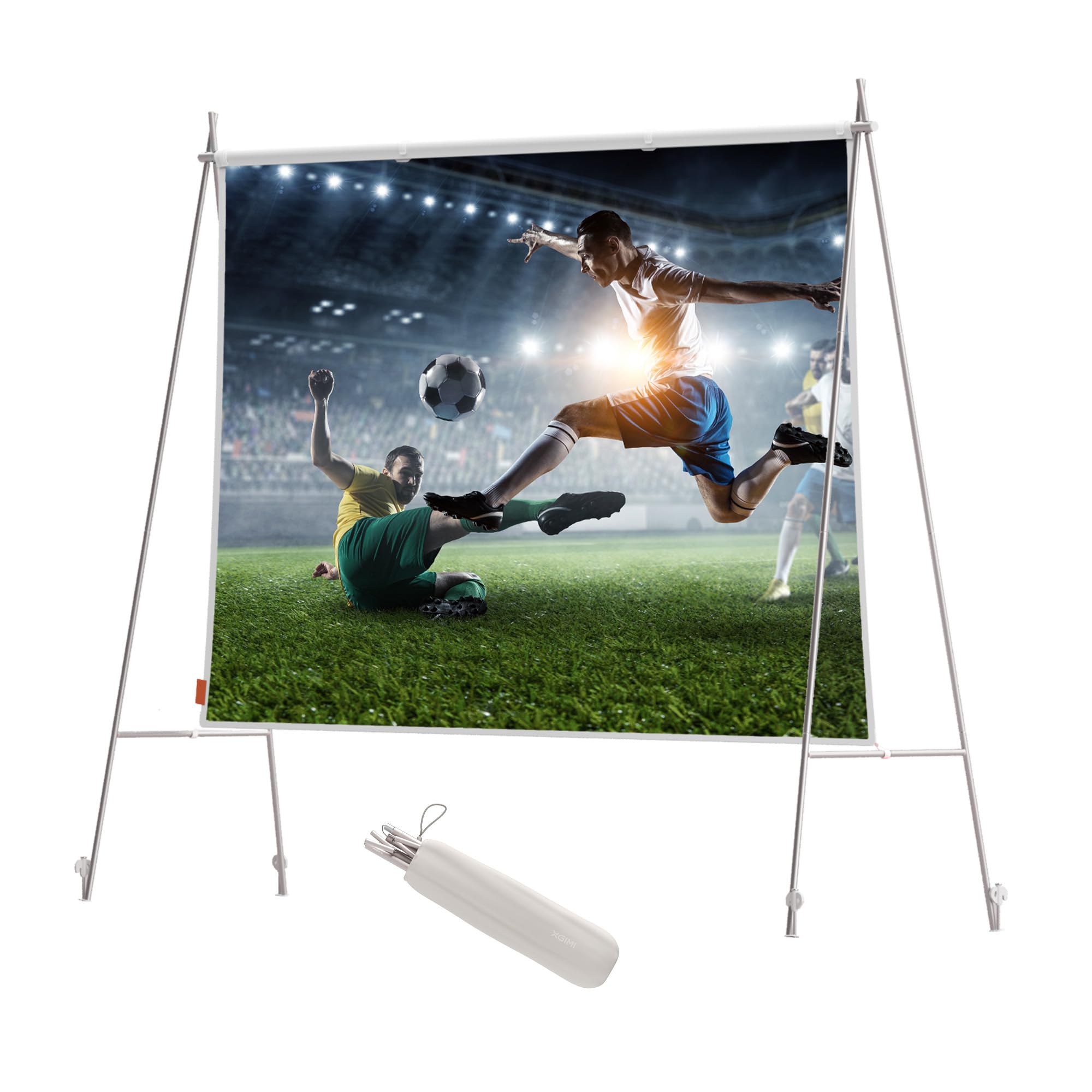 XGIMI Écran de Projection 70 Pouces Portable Extérieur, Pliable Léger Anti-Rideau, Compatible 4K HDR, Idéal Jardin Camping Plein Air, Universel pour Tous Vidéoprojecteurs
